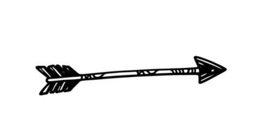 Hand-drawn Tribal Arrow Design Element vector