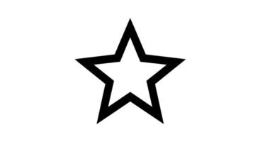 Bold Outline Star Icon Graphic vector