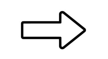 Bold Rounded Arrowhead Right Icon vector