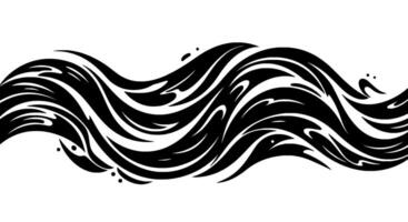 Monochrome Liquid Wave Abstract Design vector