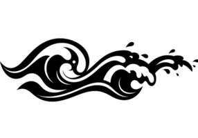 Black Ink Wave Splash Graphic Design vector