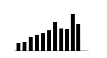 Ascending Bar Graph Chart Icon vector