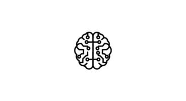 Circuit Brain Tech Mind Icon vector