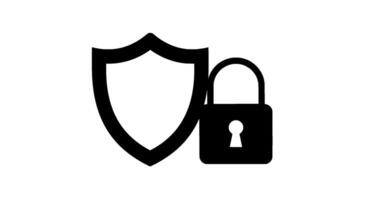 Shield and Padlock Security Icon vector