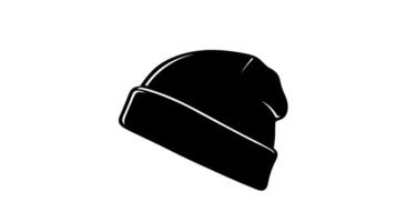 Side View Beanie Hat Silhouette vector