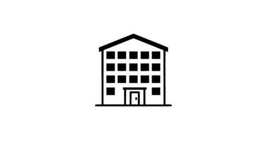 Simple Monochromatic Apartment Building Icon vector
