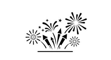 Simple Fireworks Display Icon vector