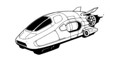 Futuristic Monorail Vehicle Design vector