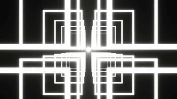 White Fantastic Spatial Corridor of Square Shapes Background VJ Loop in 4K video