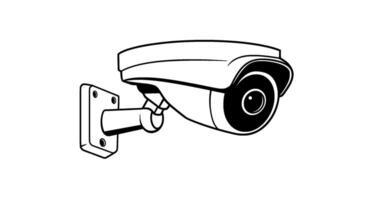 WallMounted Dome Security Camera Icon vector