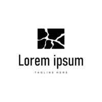stone logo with balance concept with simple stone symbol vector
