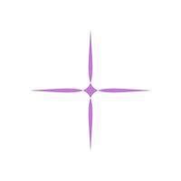 Bold abstract star icon. Minimalistic shape symbol in modern style. Graphic element with y2k influence, ideal for contemporary designs, retro aesthetics, or decorative projects. vector