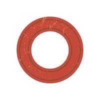 Bold circle icon, modern style. Abstract shape with grunge texture. Minimal symbol and element, graphic design inspired by brutalism and Y2K aesthetics, perfect for contemporary projects. vector