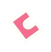 Bold abstract shape element sticker. Modern figure element. This contemporary symbol features a flat design with brutalist aesthetics. Suitable for graphic projects, branding, and artistic vector