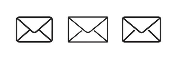 Email icon set design vector