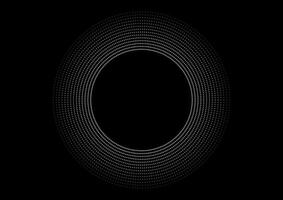 Round Dot Pattern Frame And Background Illustration With Gradation Effect And Text Space. vector