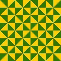 Geometric seamless pattern with yellow and green triangles. vector