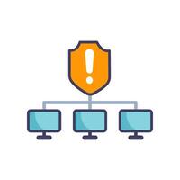 Symbolizing the process of identifying and mitigating security weaknesses. vector