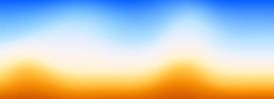 Calm beach gradient background. Abstract ocean coast concept. Smooth wavy desert seaside backdrop. Blurred pastel light blue and yellow wave wallpaper. Soft summer sand shore gradient banner. vector