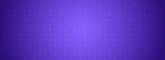Purple glowing dot grid background. Dotted tech square network backdrop. Abstract checkered dashboard pattern for science, technology, business, healthcare, medicine design template. vector