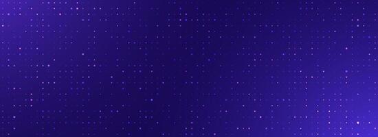 Purple glowing pixel dot pattern. Mosaic pattern backdrop. Abstract neon technology grid wallpaper. Modern business, science, healthcare, medicine, presentation design background vector