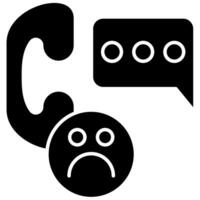Complaint call service solid style vector