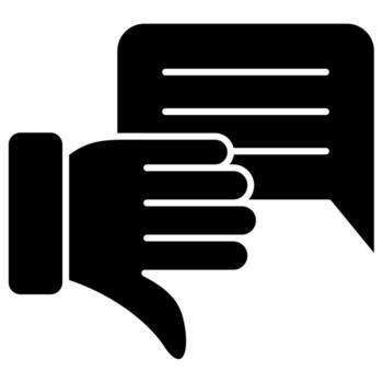 Complaint support solid style vector