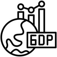 GDP graphic outline style vector