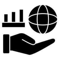 GDP income index solid style vector
