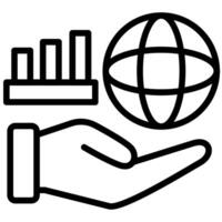 GDP income index outline style vector