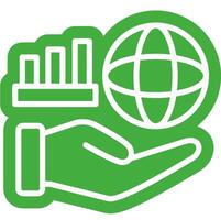 GDP income index outline colour style vector