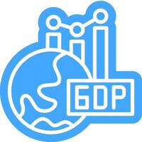 GDP graphic outline colour style vector