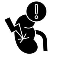 Kidney Failure attack solid style vector