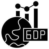 GDP graphic solid style vector