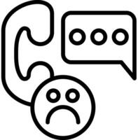 Complaint call service outline style vector