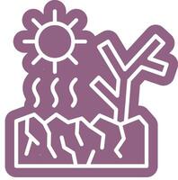 Drought crisis outline colour style vector