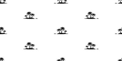 palm tree seamless pattern coconut tree island tropical beach ocean summer wrapping paper tile background repeat wallpaper cartoon scarf isolated illustration design vector