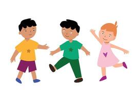 Children Playing with Wonder A Dance of Laughter and Friendship vector
