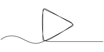 Continuous one line drawing of play symbols abstract illustration vector