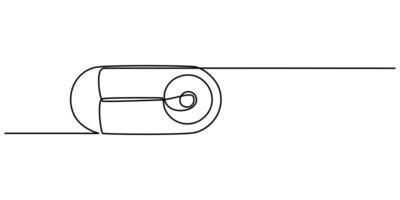 Power button symbol continuous one line drawing single line icon of On-off illustration vector