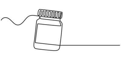 Jar bottle icon continuous one line drawing icon background. vector