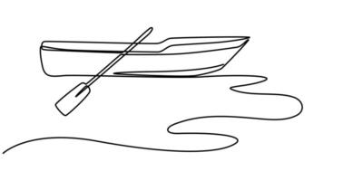 Sailboat continuous one line icon drawing on white background vector