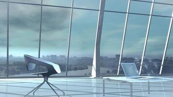Diagram of AI algorithms visualization, displayed in an office environment video
