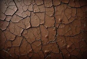 Abstract weathered surface displaying an intricate web of fracture lines photo