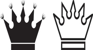 set of crowns art vector
