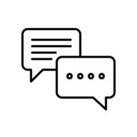 Speech bubble icon for messages and chat vector