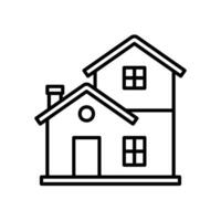 Second floor house icon for property and residence vector