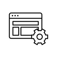 Website page display layout settings icon vector