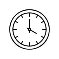 Clock icon to know the time on the user interface vector