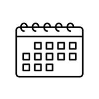 Calendar icon for knowing the time and date vector